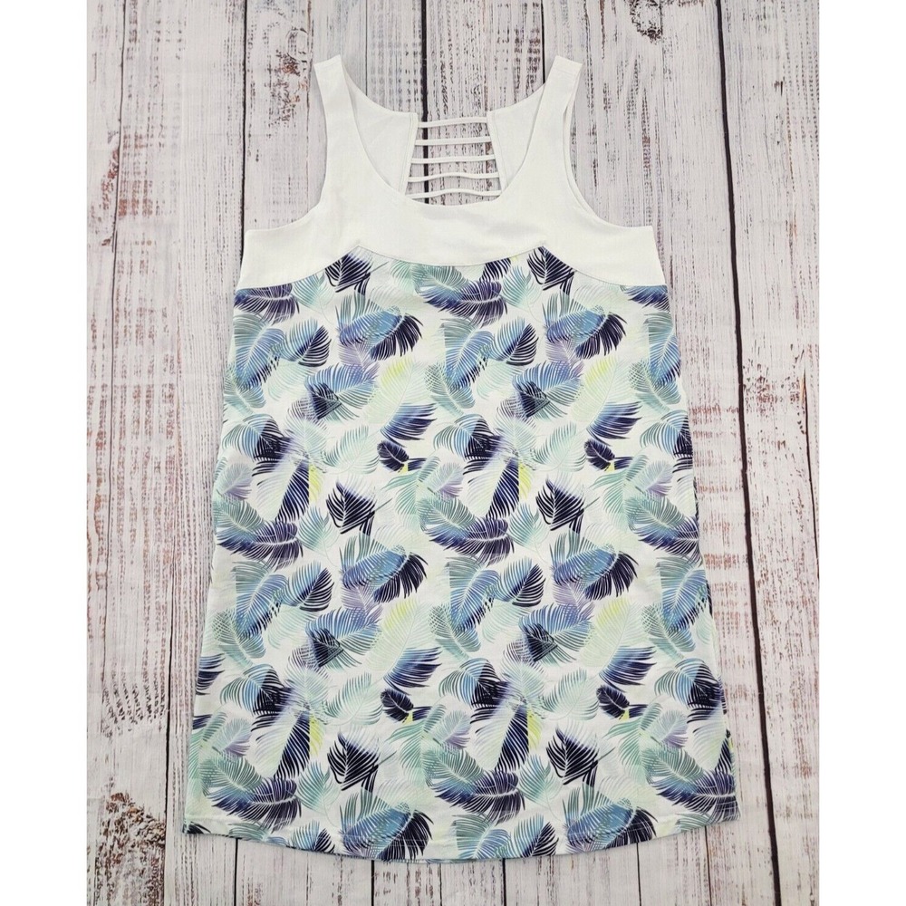 Carve Designs Palm Beach Leaf Print Sleeveless‎ Kaitlin Dress Women's L